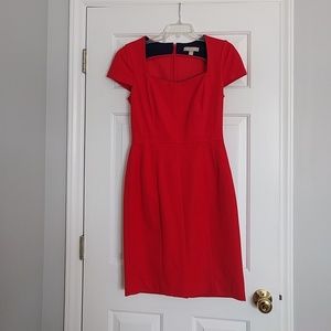 Banana republic fitted red dress